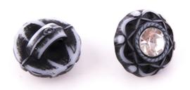 Knoflík 12 mm  plastový s kamínkem