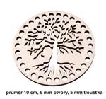 Dno - víko překližkové strom 10cm/6mm