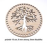 Dno - víko překližkové strom 15cm/6mm