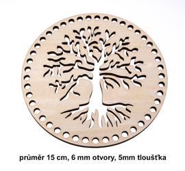 Dno - víko překližkové strom 15cm/6mm