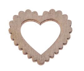 Dekorace srdce dřevěné 30x26mm
