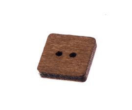 Knoflík 23mm dřevěný čtverec