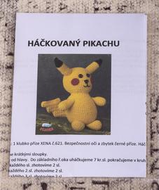 Návod háčkovaný PIKACHU
