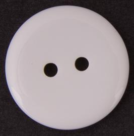 Knoflík 20 mm bílý lesklý