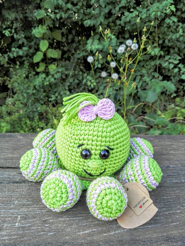 Chobotnička z příze Amigurumi Vlnika